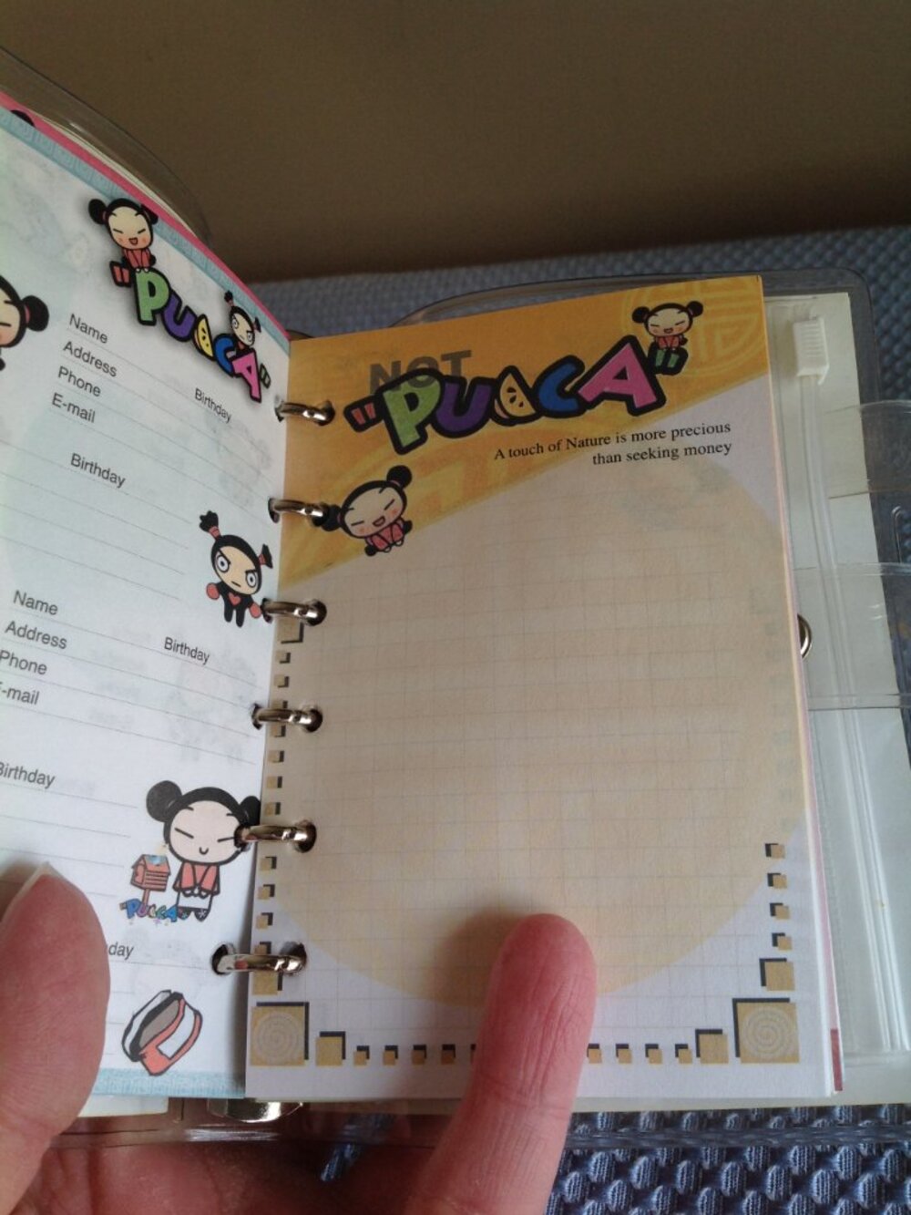 Vintage Y2K 2002 Pucca Calendar Notes Address Book Mini Wallet Planner Case - Picture 7 of 14